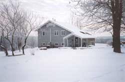 Denslow Brown's Homestead in the snow